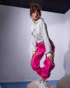 Cargo Pants Lined leather - PINK