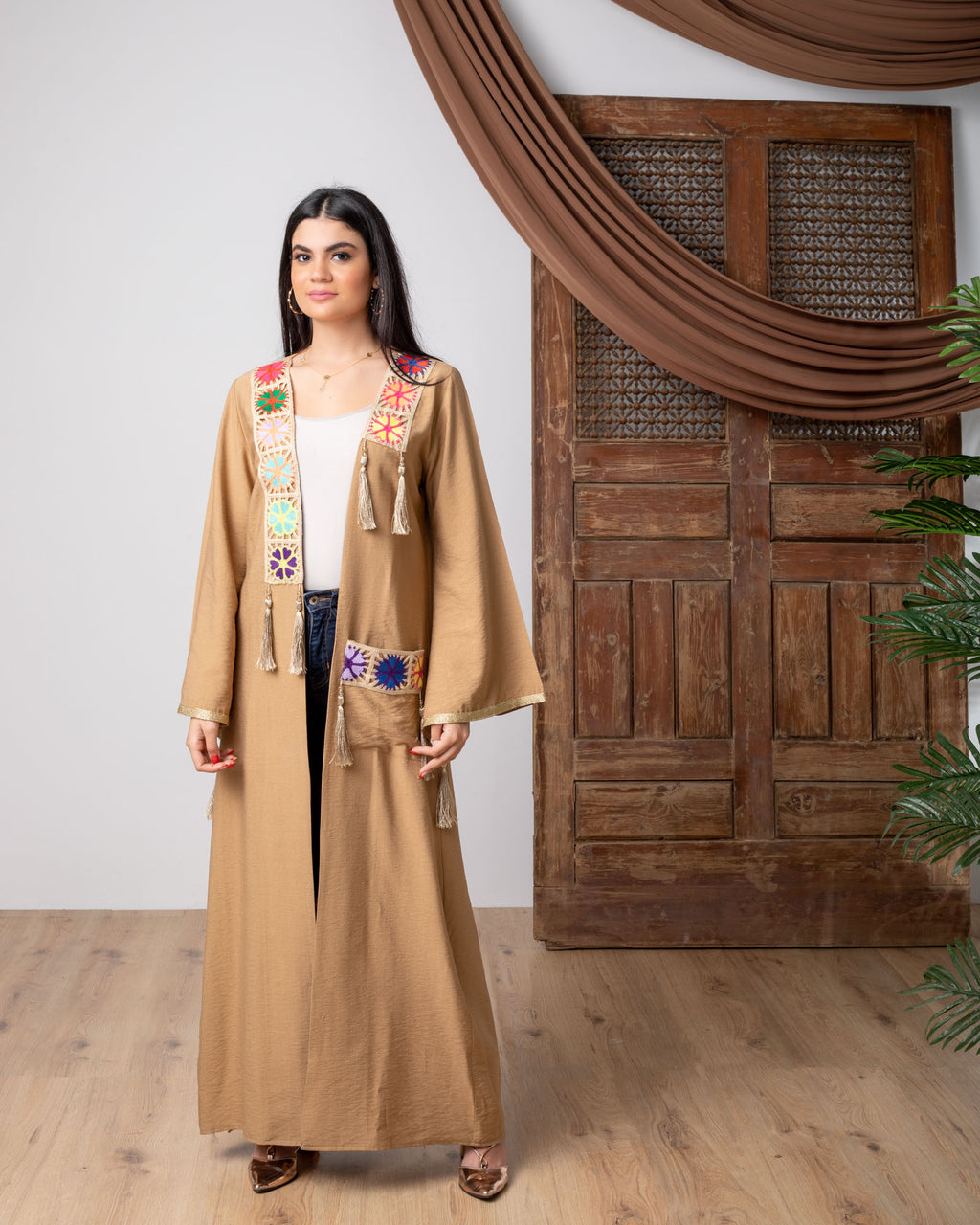 Caramel Neon Patches Kaftan
