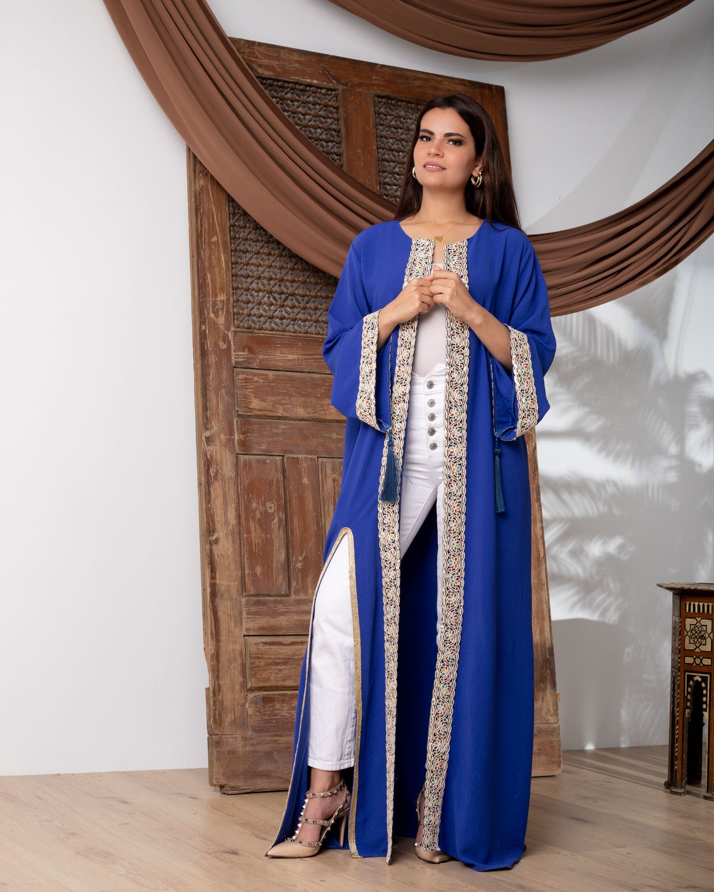 Royal Blue Slit Kaftan