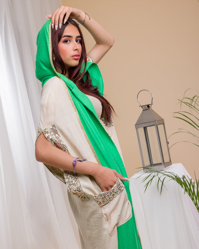 Rubiya Green Kaftan