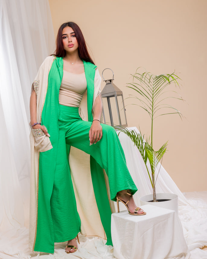 Rubiya Green Kaftan