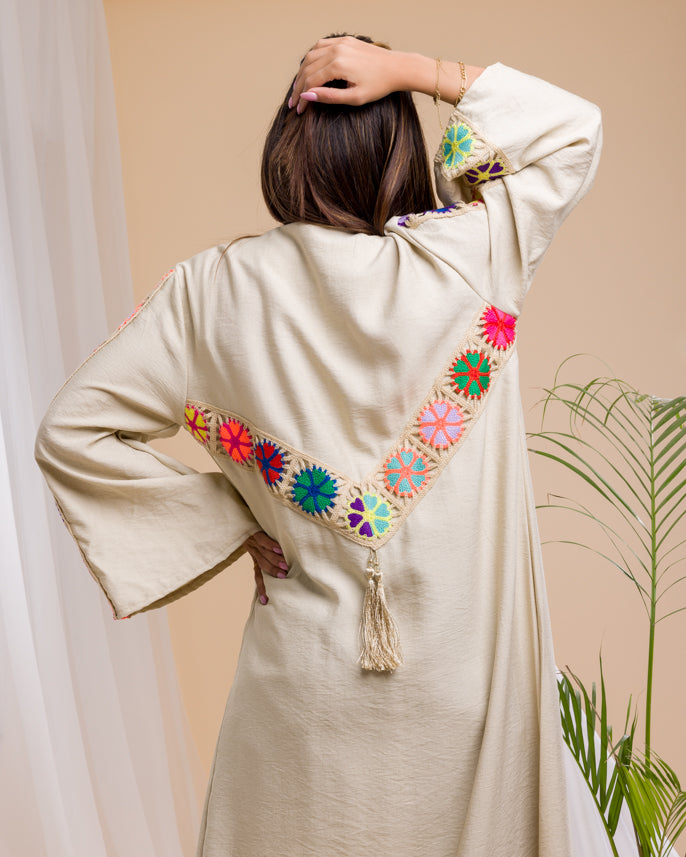 Aaliya Beige Kaftan