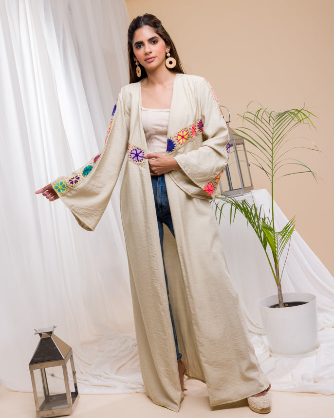 Aaliya Beige Kaftan